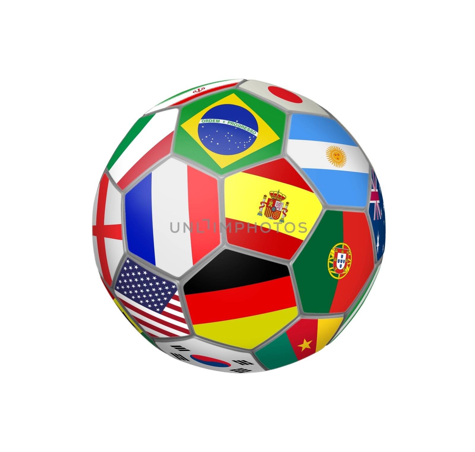 Soccer Ball with World Cup Teams Flags by razihusin