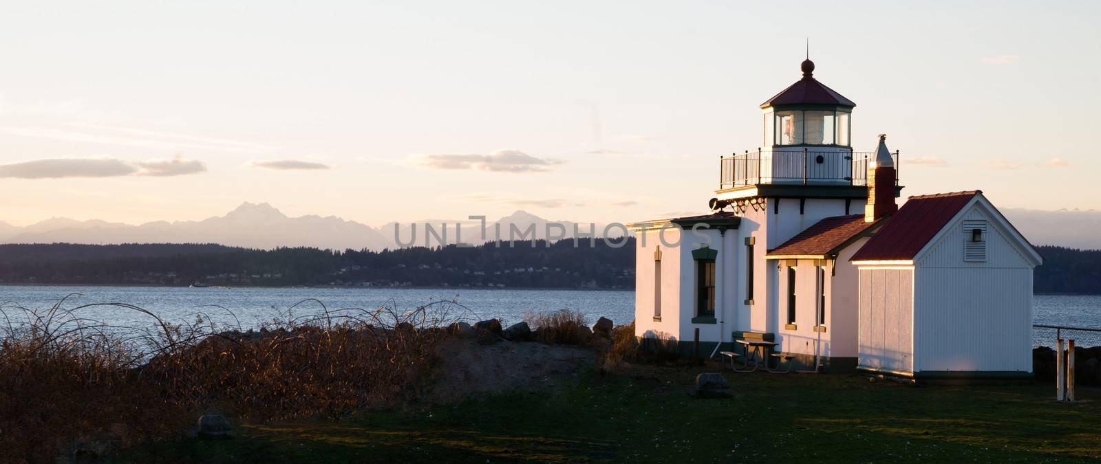Discovery Park West Point Lighthouse Puget Sound Seattle Nautical by ChrisBoswell