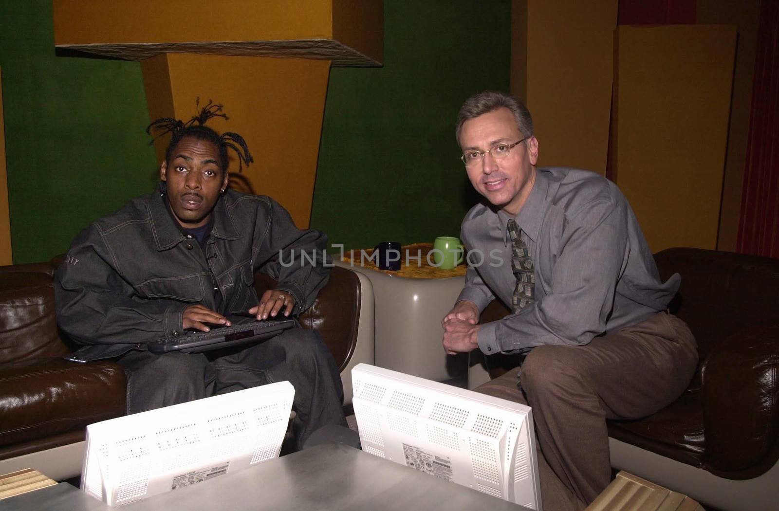 Coolio and Dr. Drew on the set of the Dr. Drew Show, Pasadena, 04-19-00