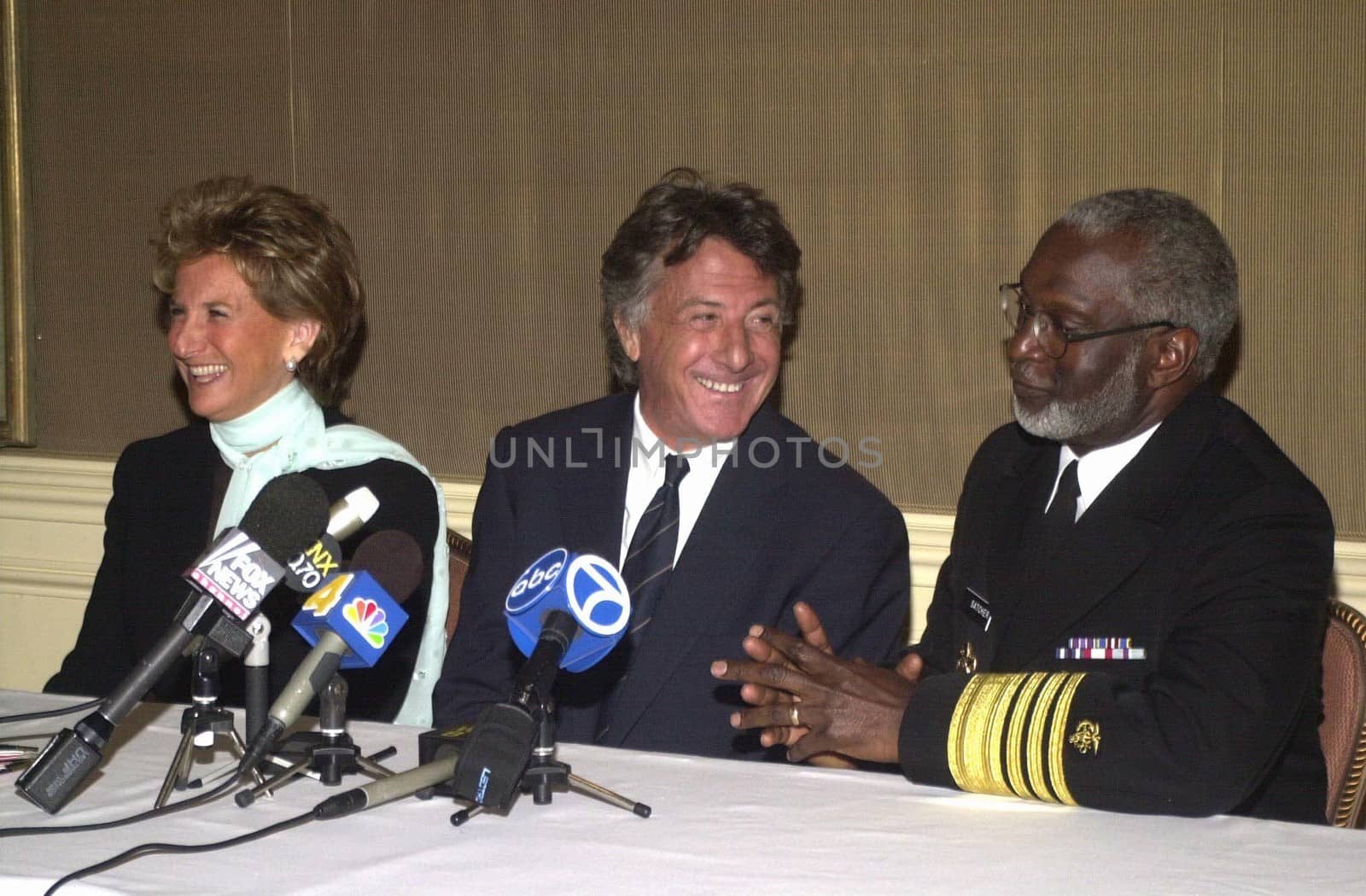 U.S. Ambassador Nancy Hirsch Rubin, Dustin Hoffman and U.S. Surgeon General Davis Satcher at the "Erasing The Stigma" presentation of awards to members of the media who have provided accurate portrayals of mental illness. 04-28-00