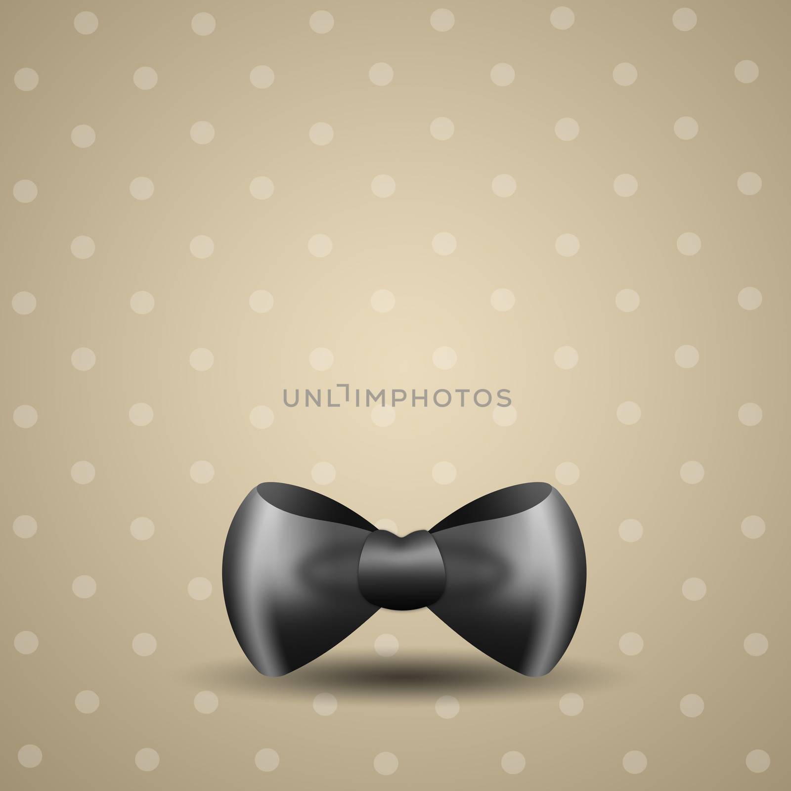 illustration of black bow tie for Father's Day