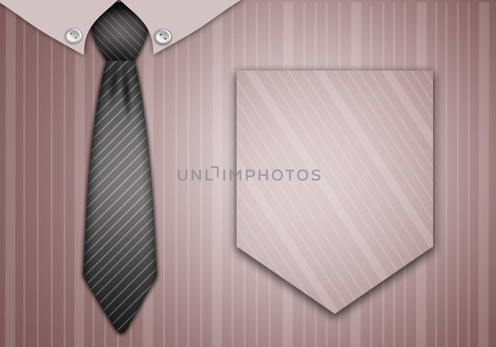 Illustration of tie and shirt for Father's Day