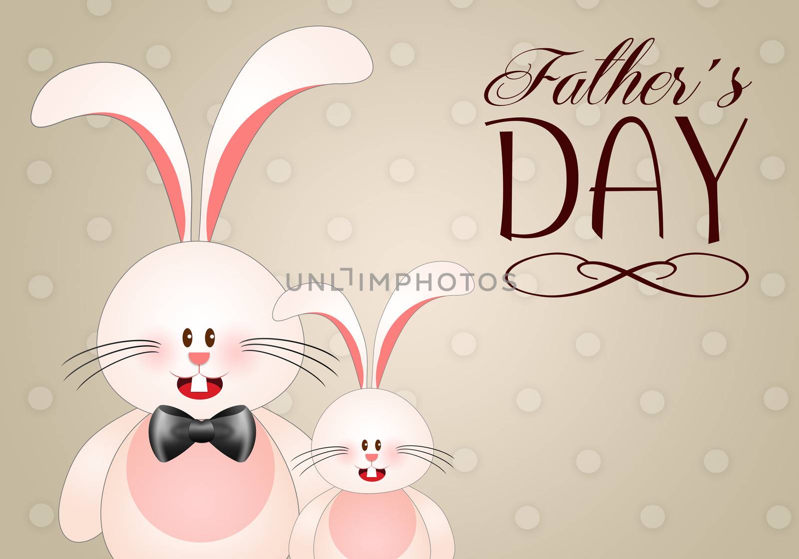 Rabbit father and son for Father's Day