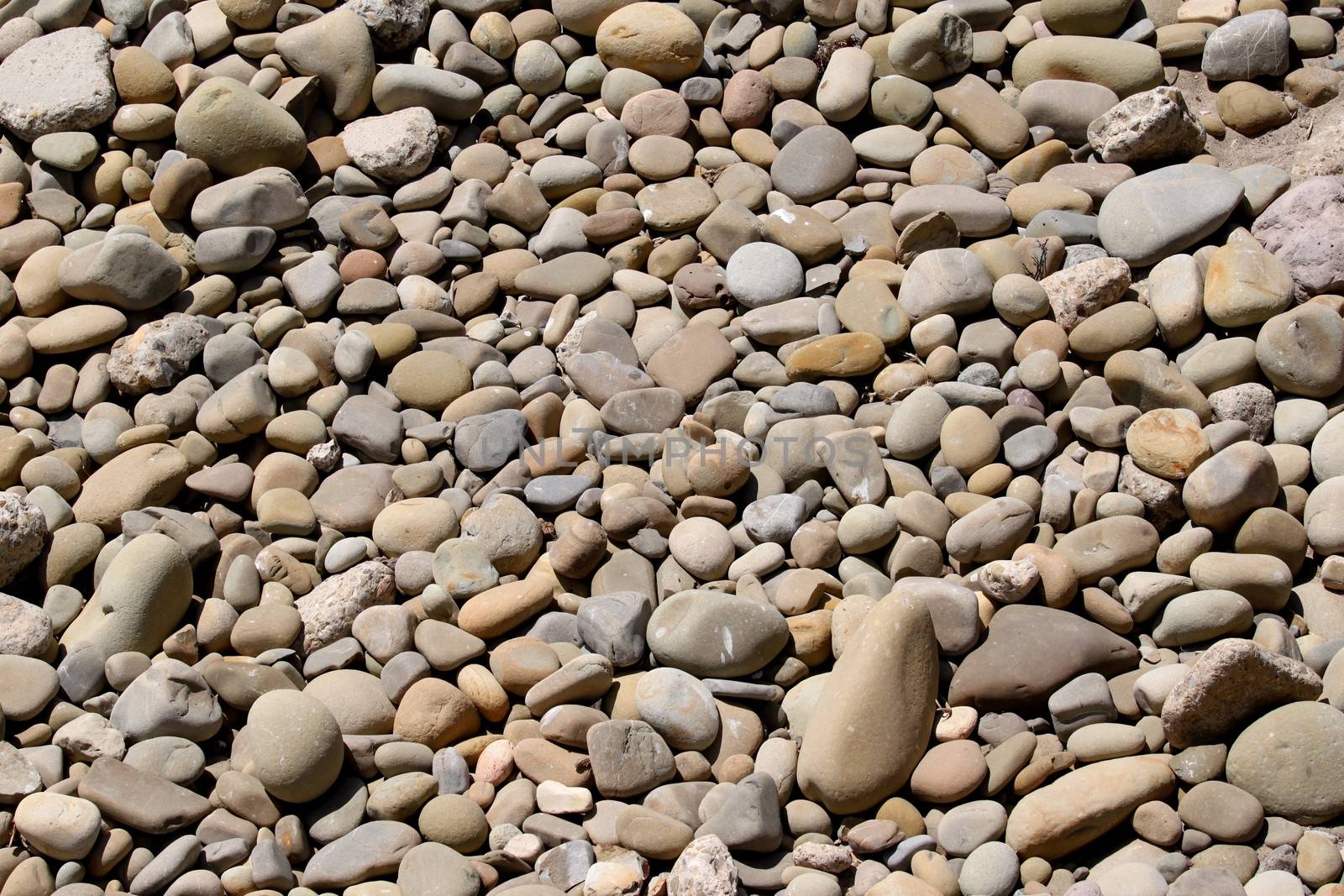 River rock pebbles with shades of different gray.