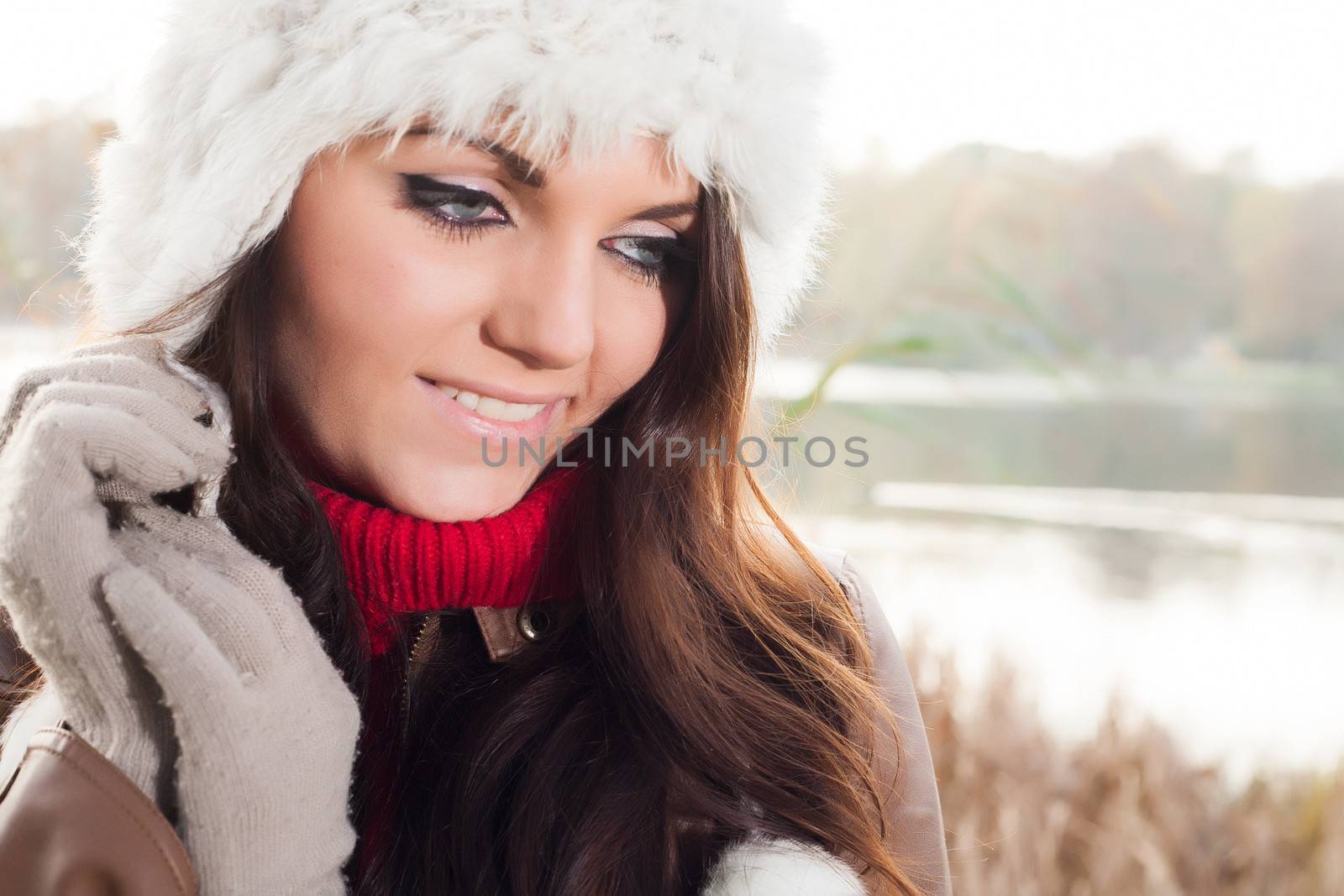 Cold girl near the lake by DNFStyle