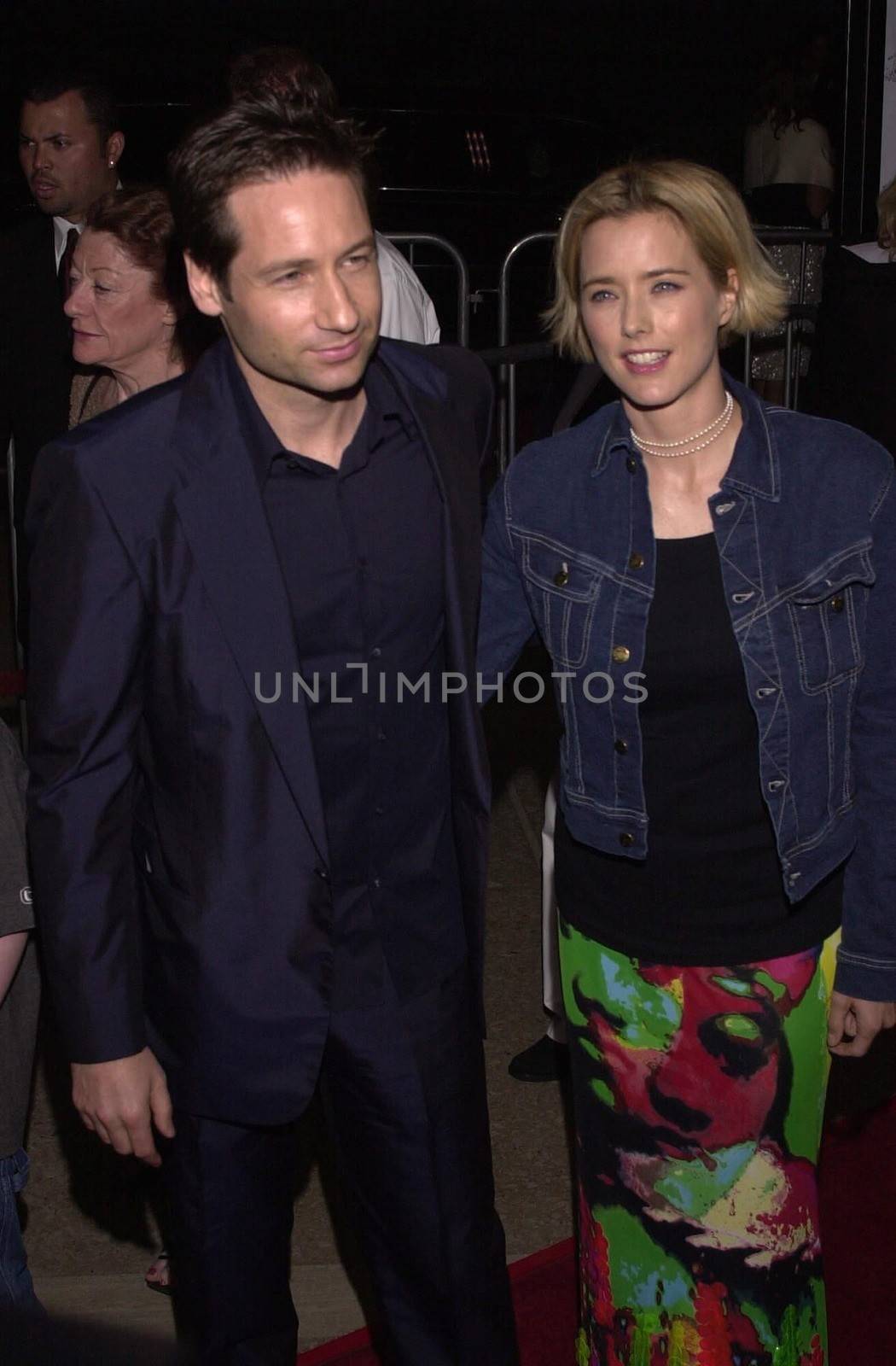 David Duchovny and Tea Leoni at the premiere of MGM's "RETURN TO ME" in Century City, 04-03-00