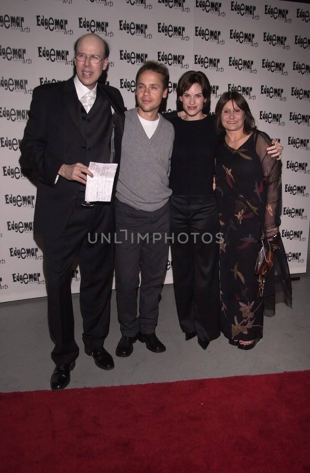 Larry Moss, Chad Lowe, Hilary Swank and friend Holly at the "Starry Starry Night" fundraiser to benefit the Edgemar Center for the Arts. Santa Monica, 04-15-00