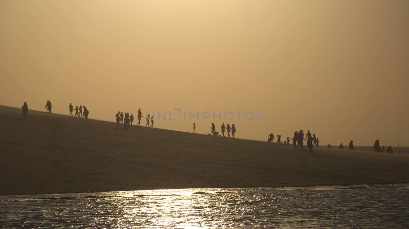 People on the dune top in Jericoacoara Beach