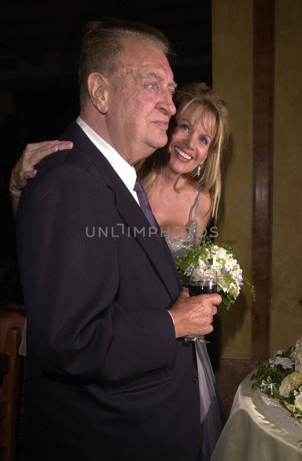 Rodney Dangerfield and Joan Child at the premiere of My 5 Wives in Santa Monica. 08-28-00