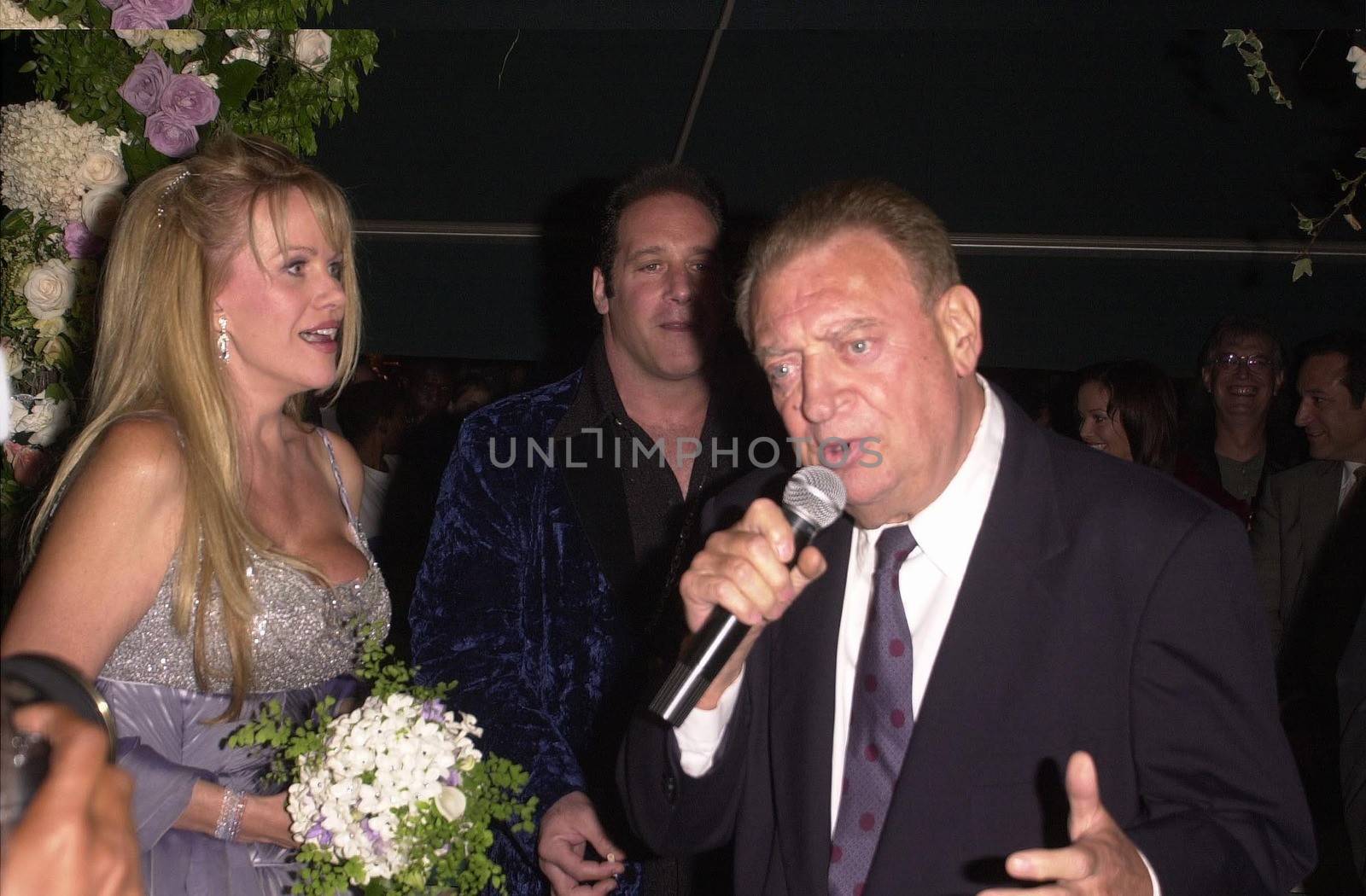 Andrew Dice Clay, Rodney Dangerfield and Joan Child at the premiere of My 5 Wives in Santa Monica. 08-28-00