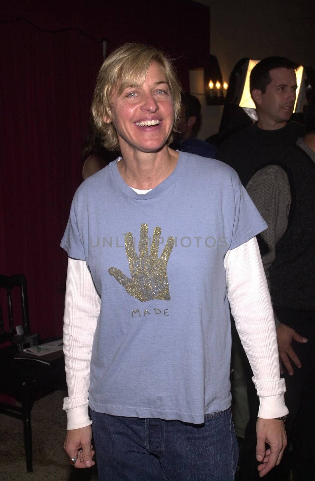 Ellen Degeneres at the Cracked Christmas Gala benefitting the Trevor Project's gay and lesbian suicide hotline. Los Angeles, 12-03-00