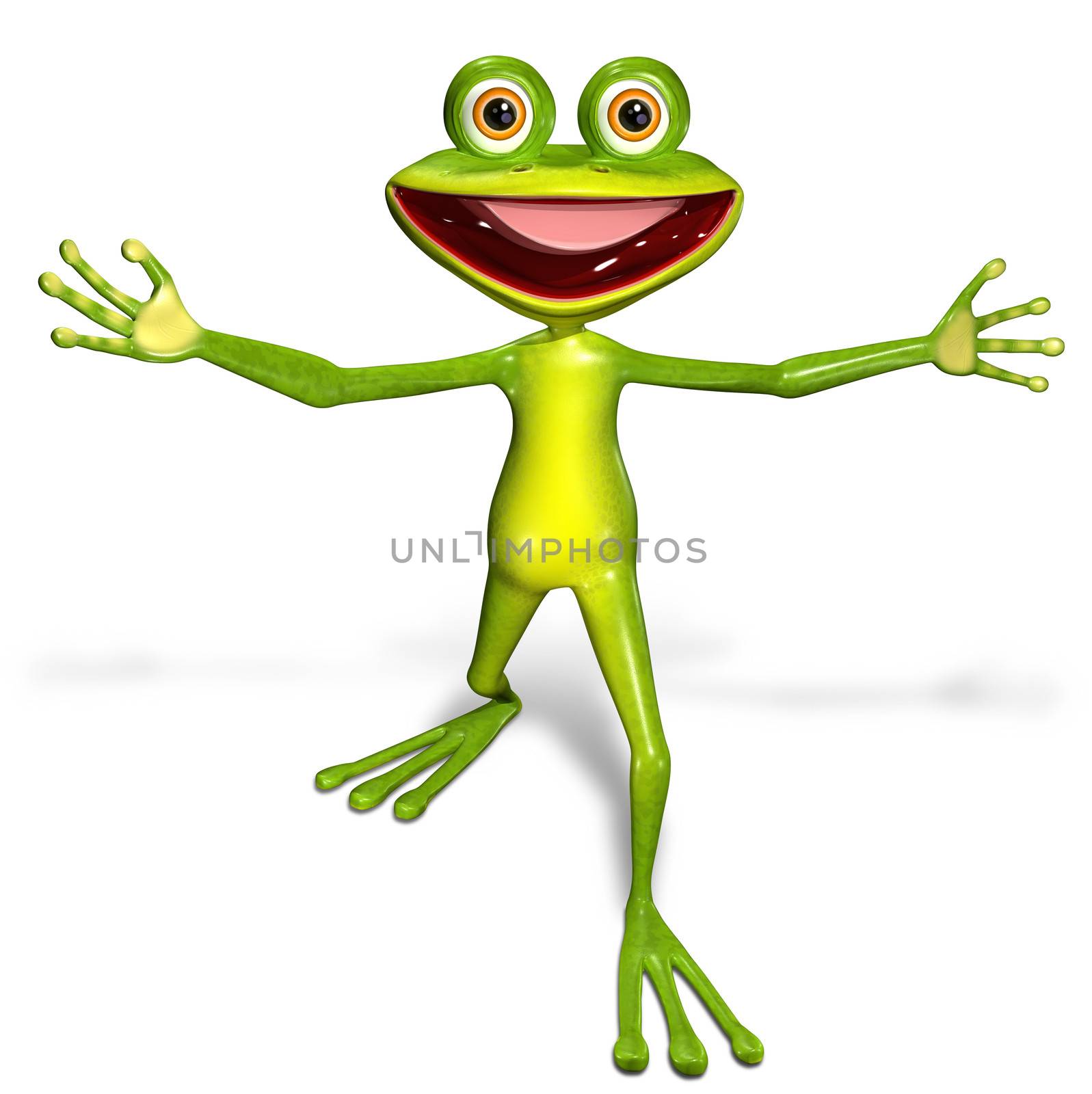 green frog by brux