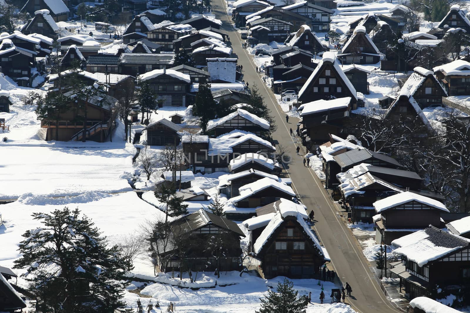 Viewpoint at Gassho-zukuri Village, Shirakawago, Japan by rufous