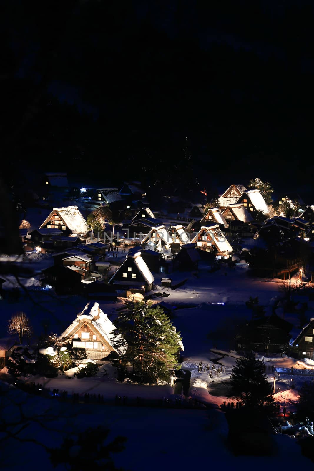 World Heritage, Light up of Shirakawago, Japan