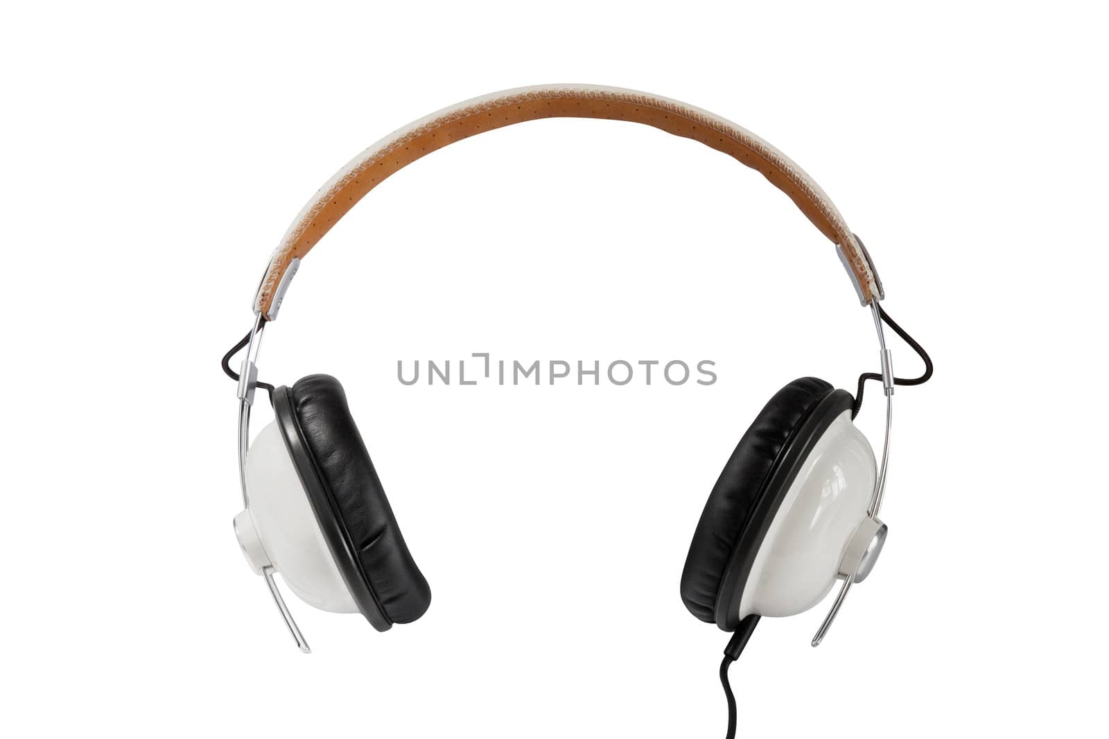 white headphone, isolated, cut out