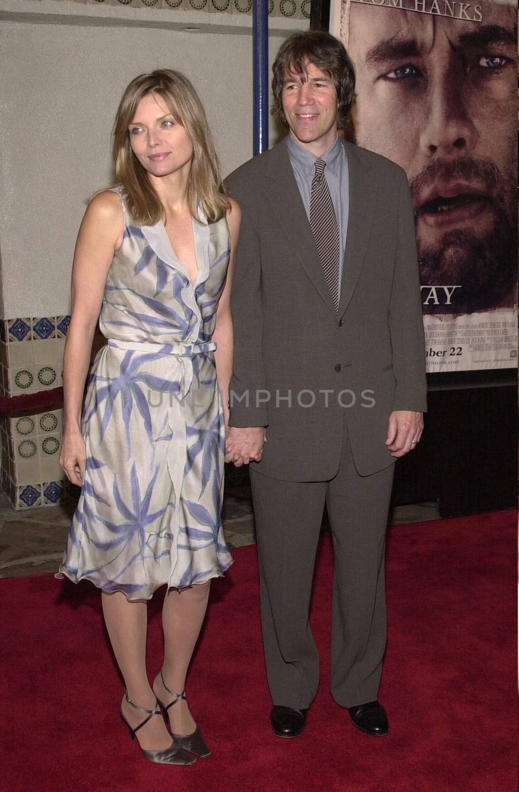 Michelle Pfeiffer and David E. Kelly at the premiere of 20th Century Fox's "Cast Away" in Westwood, 12-07-00