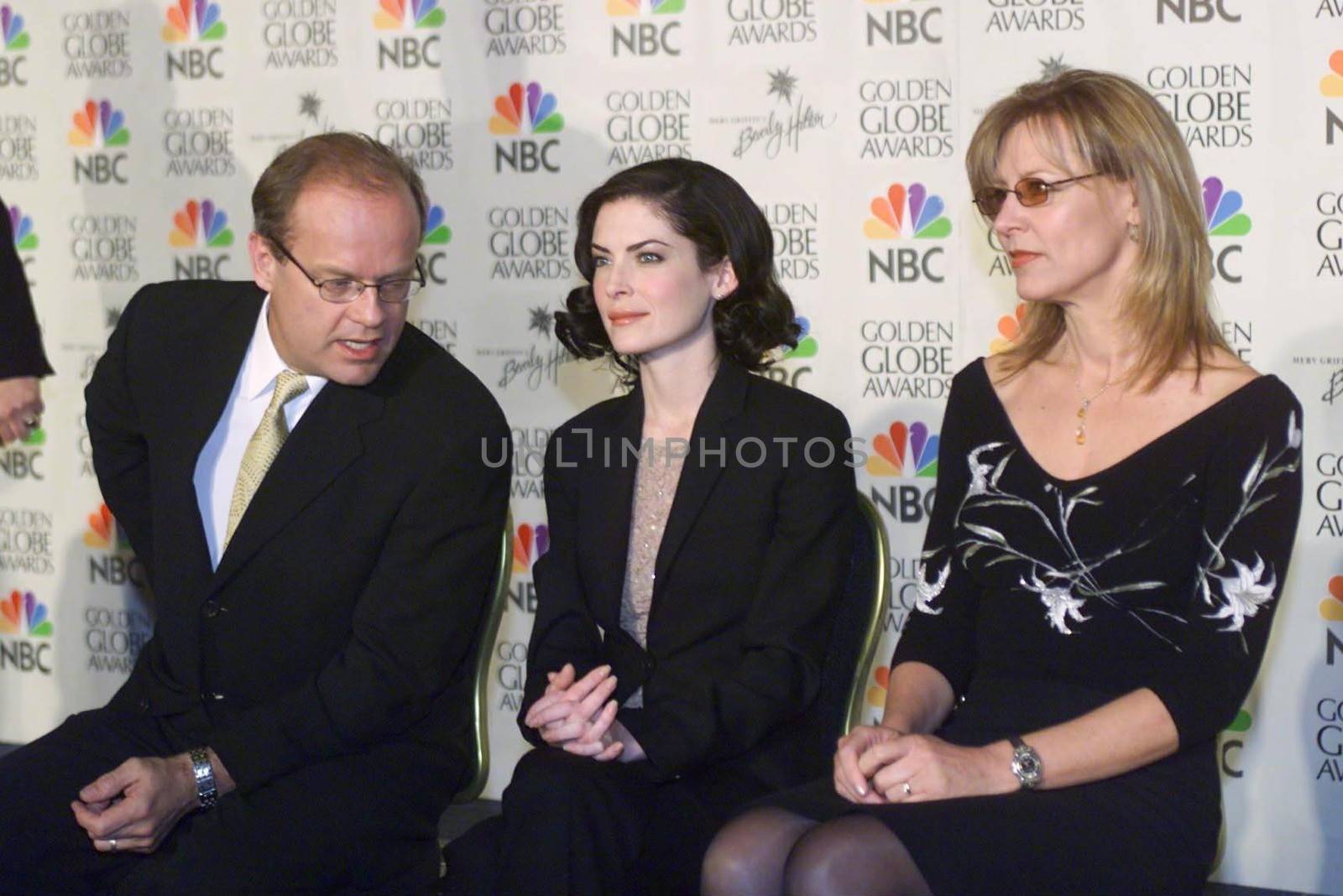 Kelsey Grammer, Lara Flynn Boyle, Christine Lahti at the 2000 Golden Globe Nominations Announcement, Beverly Hills, 12-21-00