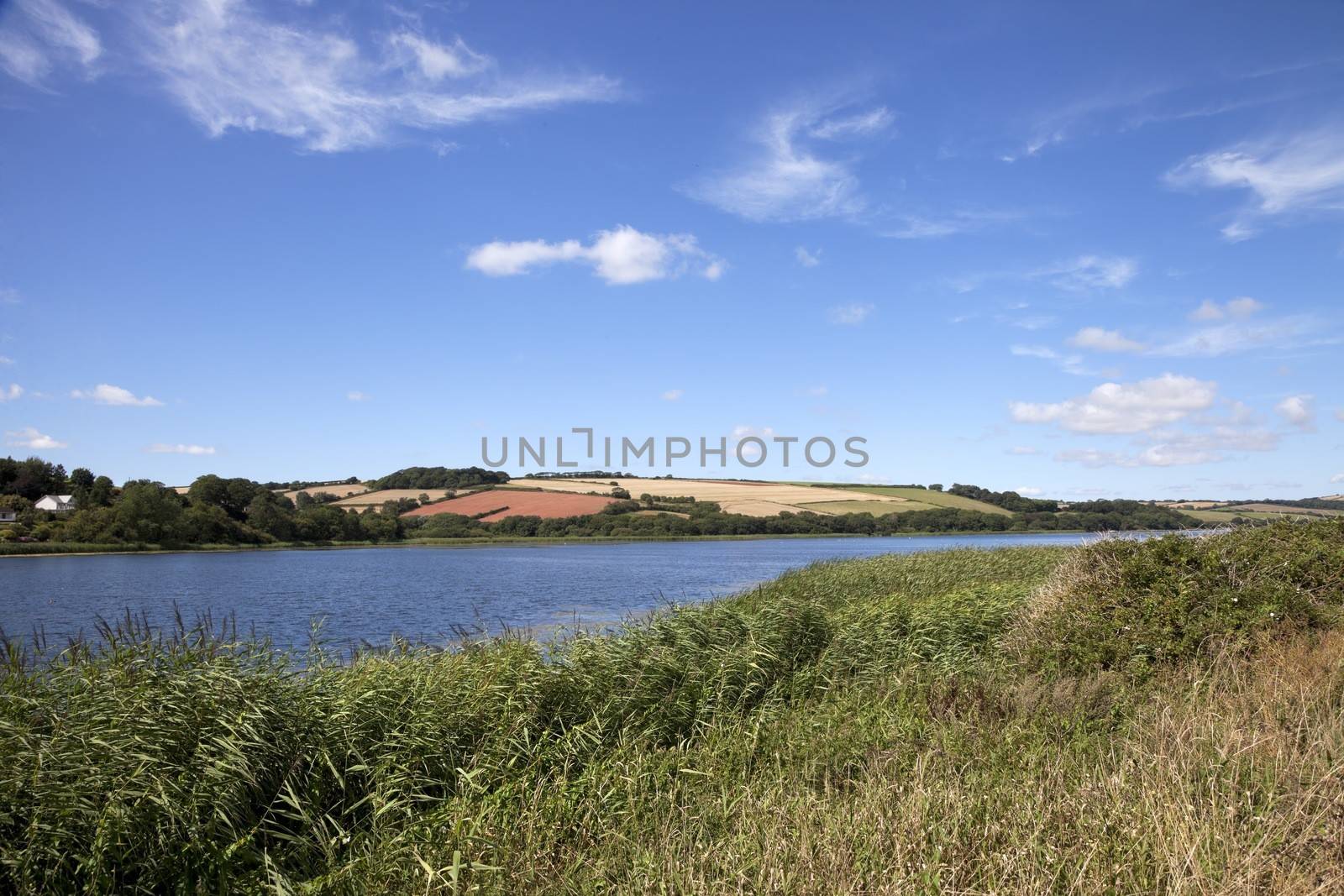 Slapton Ley, the largest freshwater lake in the south west of England, Devon.