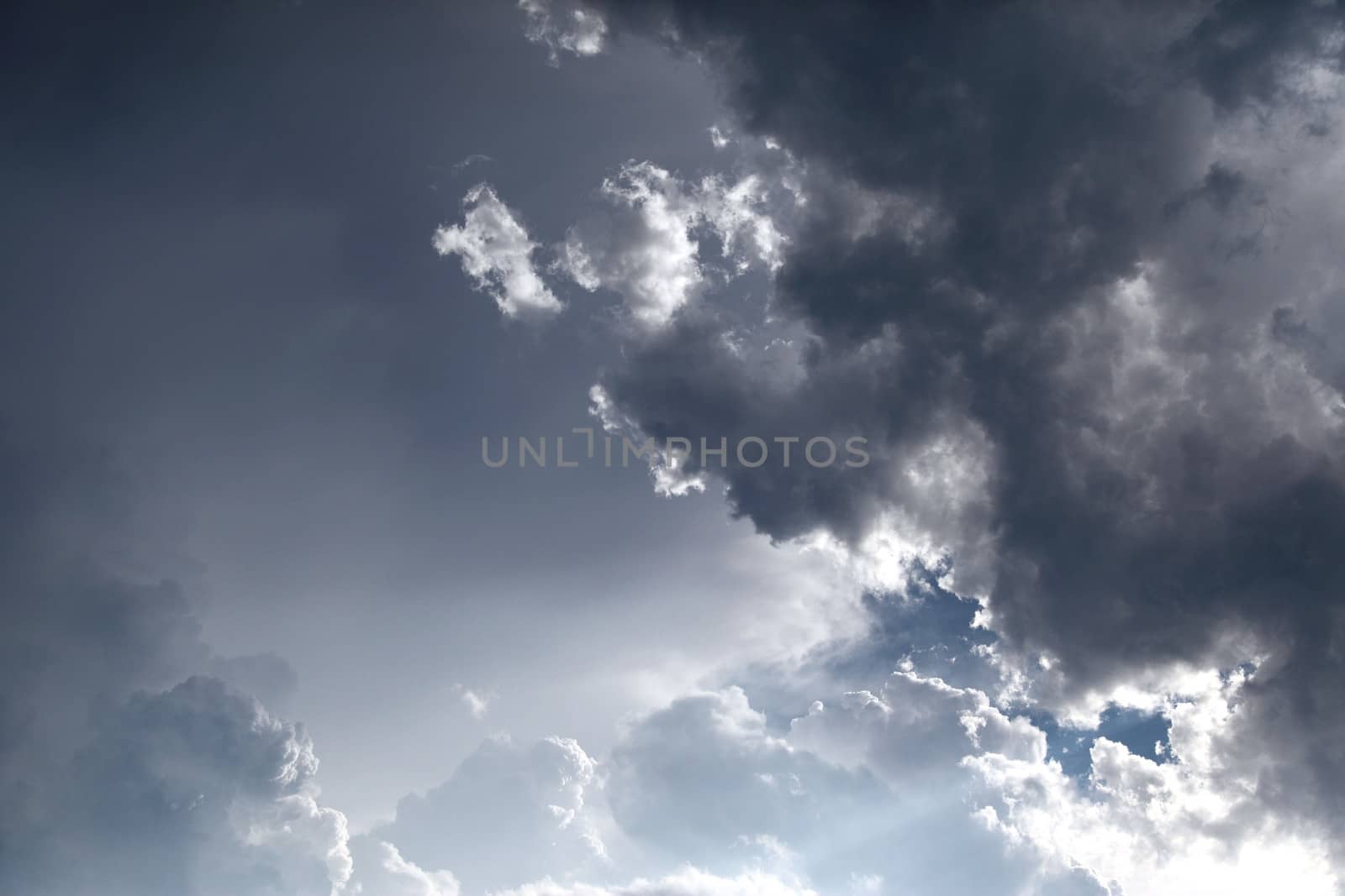 cloudy sky before thunder storm