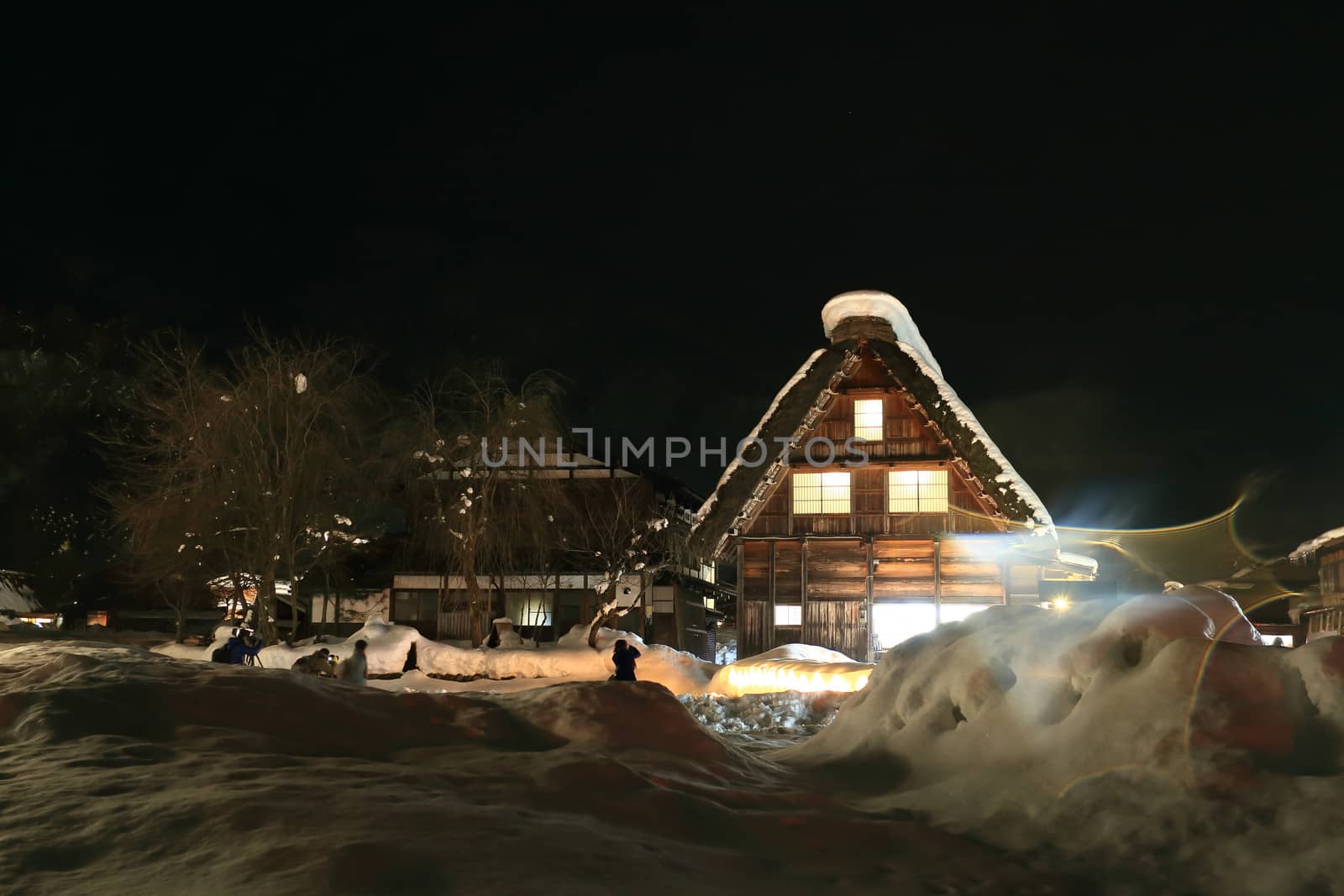 World Heritage, Light up of Shirakawago, Japan