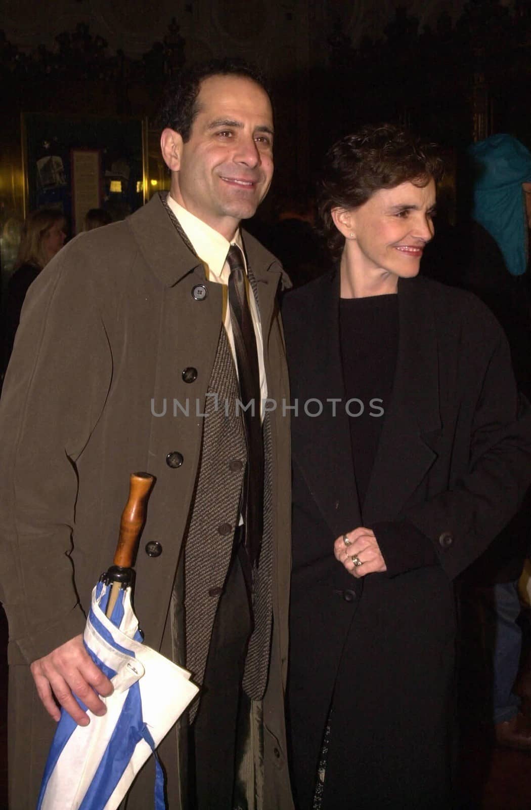 Tony Shaloub and wife Brooke Adams at the premiere of Dimension Film's "Reindeer Games" in Hollywood, 02-21-00