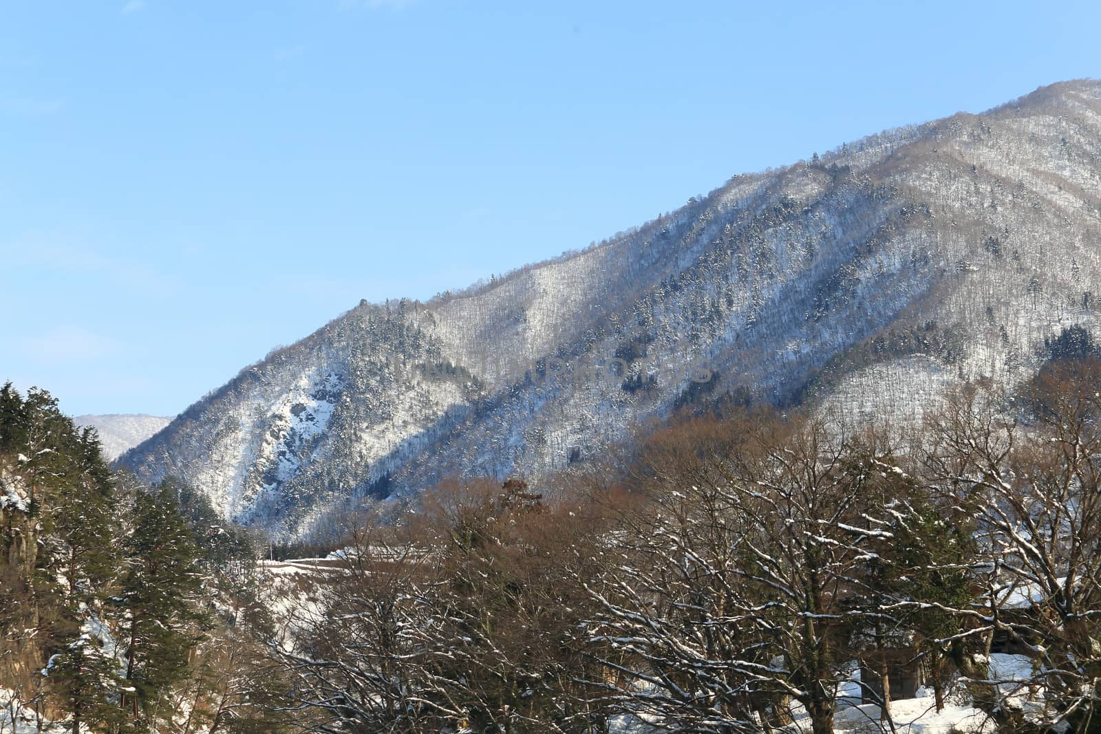 Beautiful mountains in winter,  Takayama;Japan