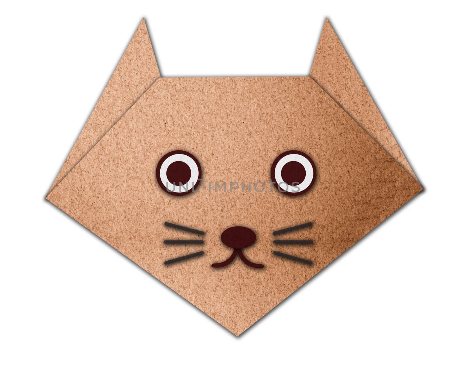 Origami cat made from paper made from paper by Sorapop
