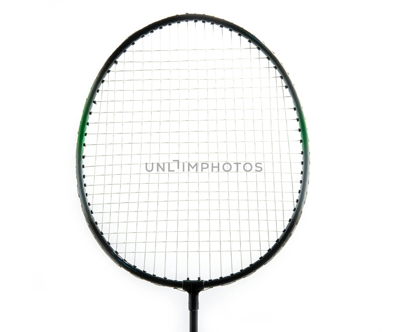 badminton with isolated and on white background