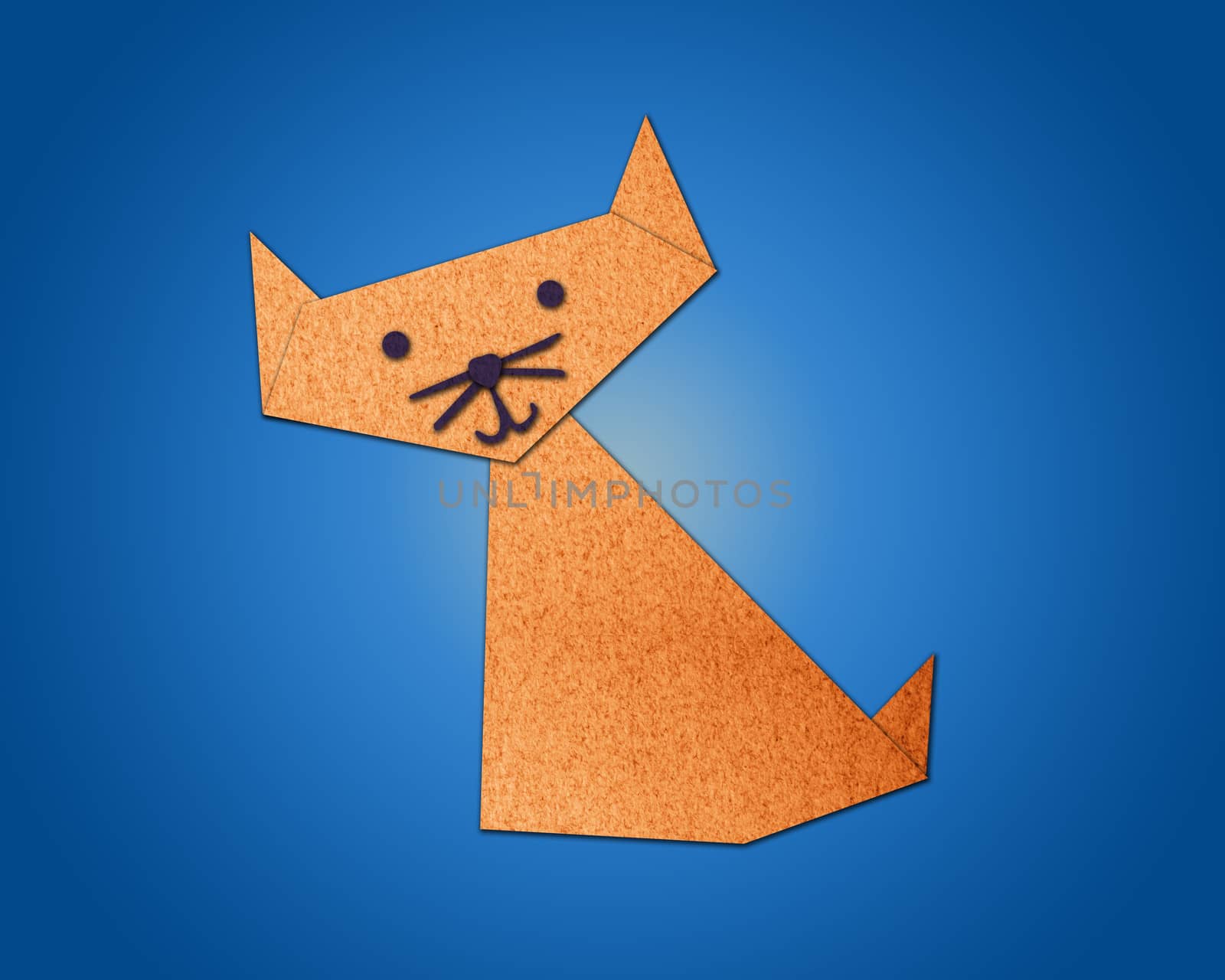 Origami cat made from paper by Sorapop