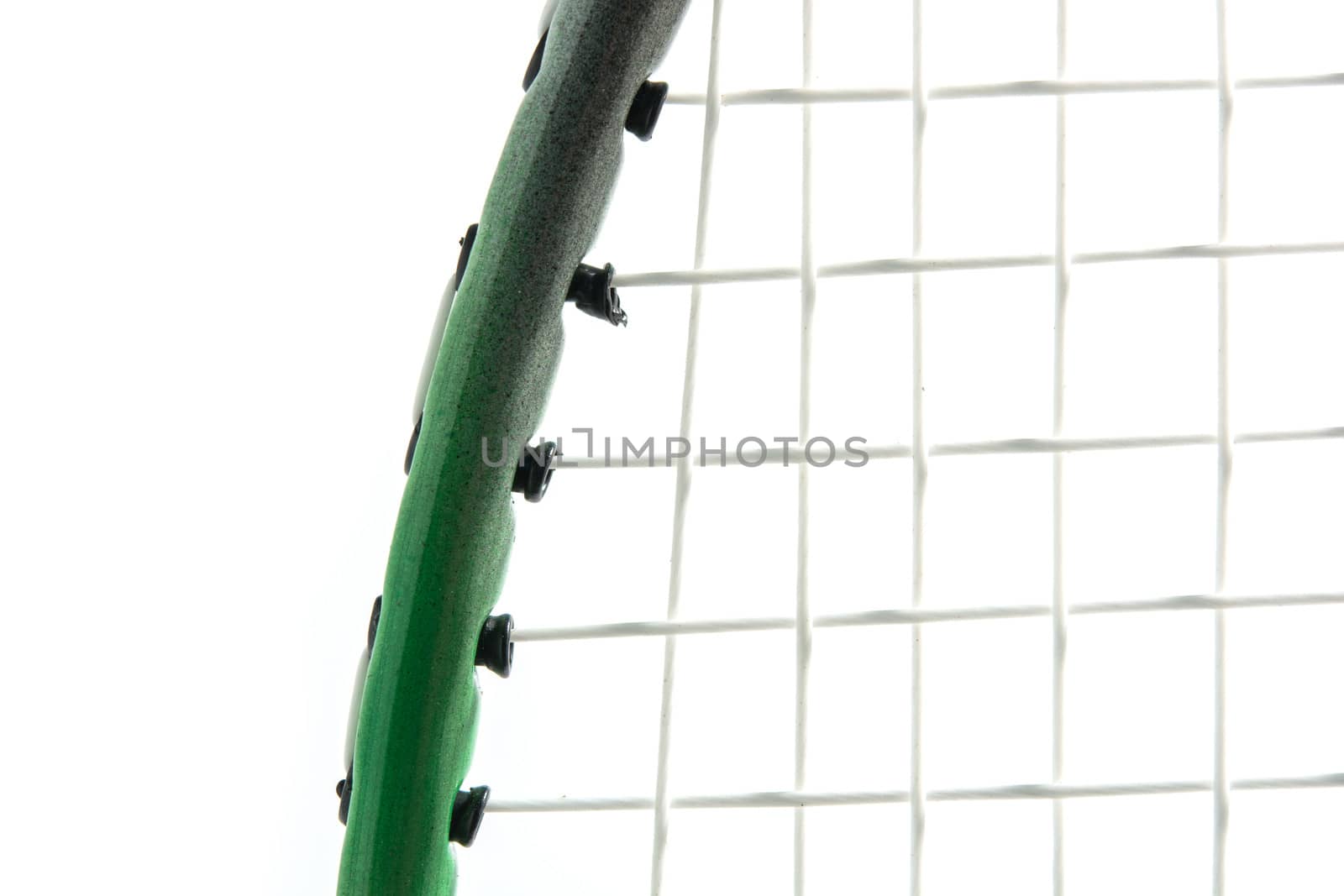 badminton with isolated and on white background