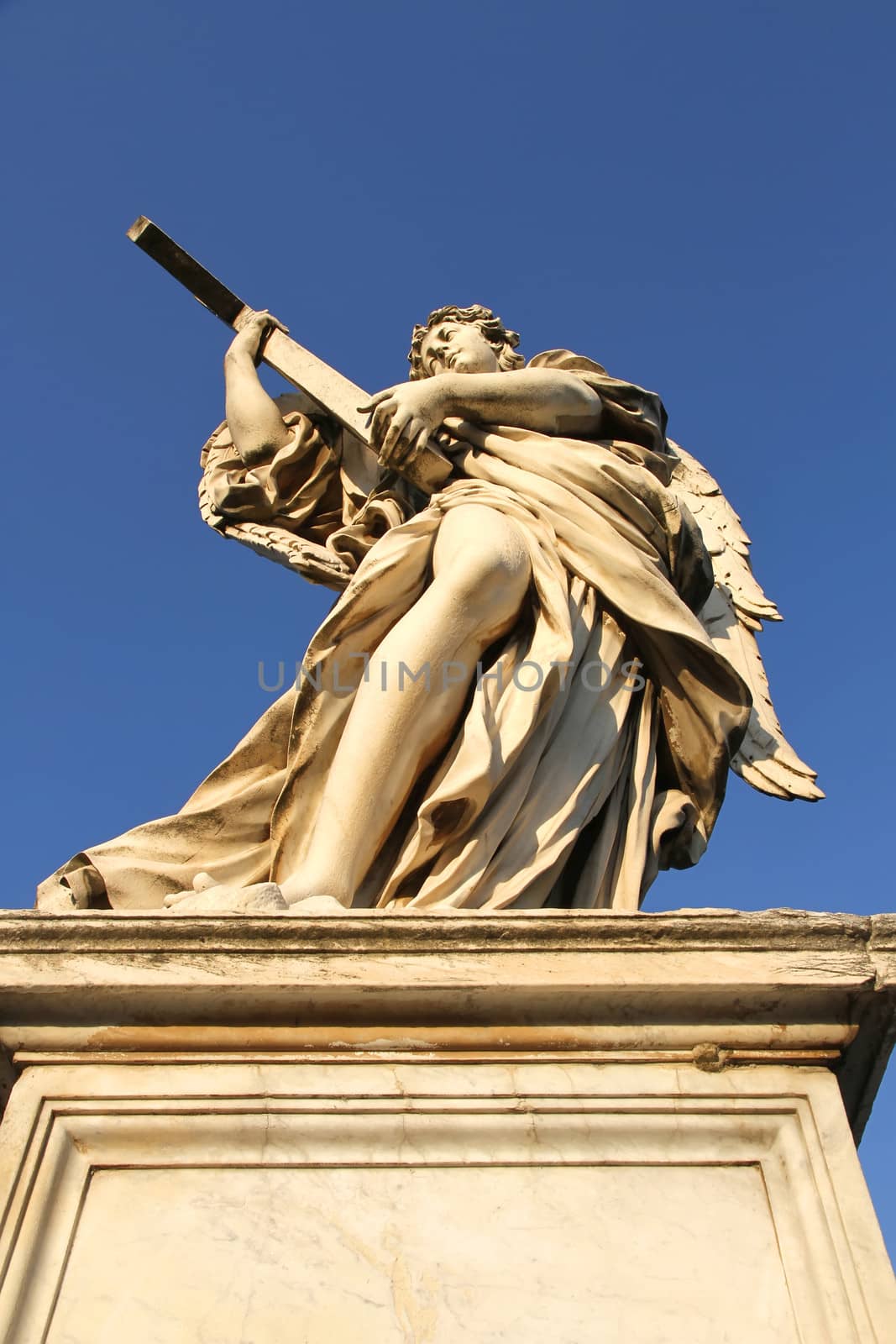 Statue in Rome, Italy close to the Castel Sant Angelo.