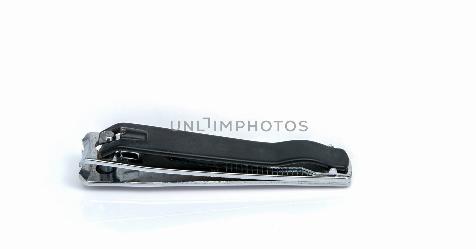 Black Nail clippers isolated on white background