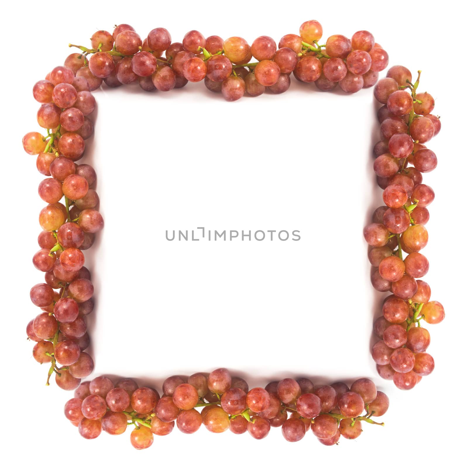 Red grapes fresh frame with water drops by Sorapop