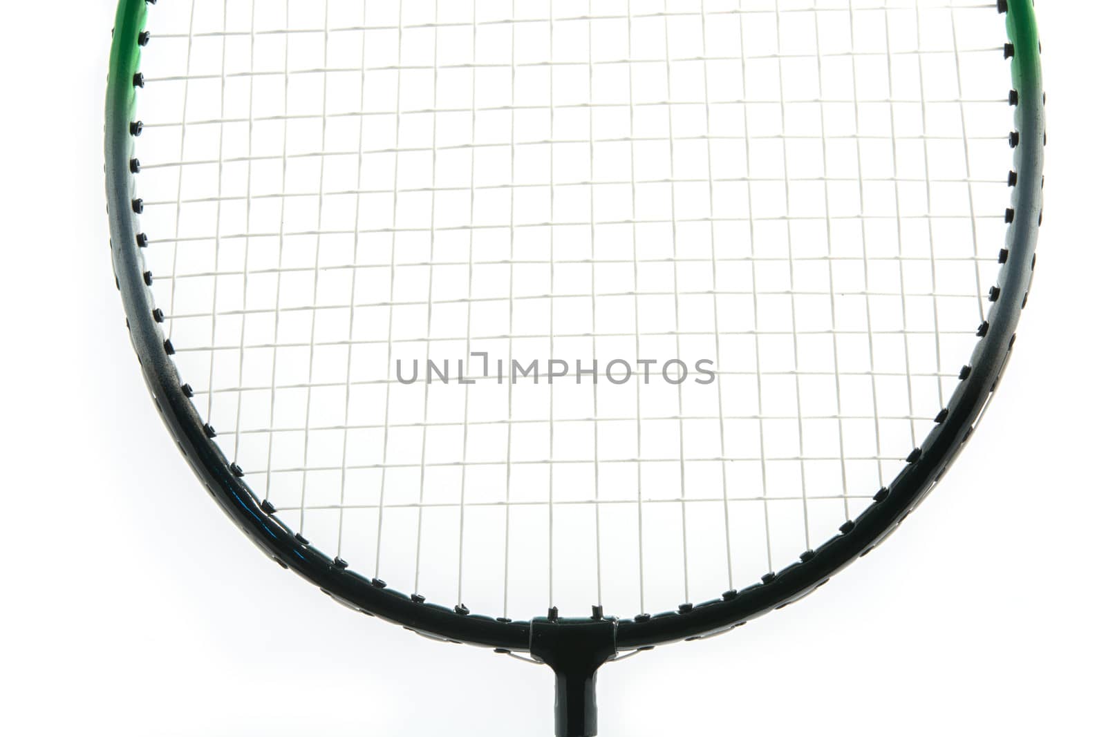 badminton with isolated and on white background