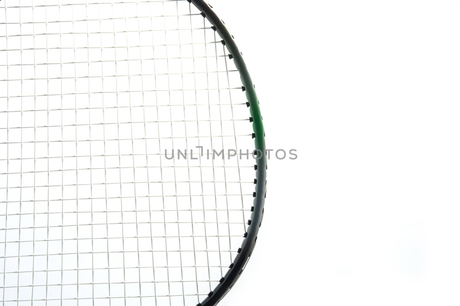 badminton with isolated and on white background