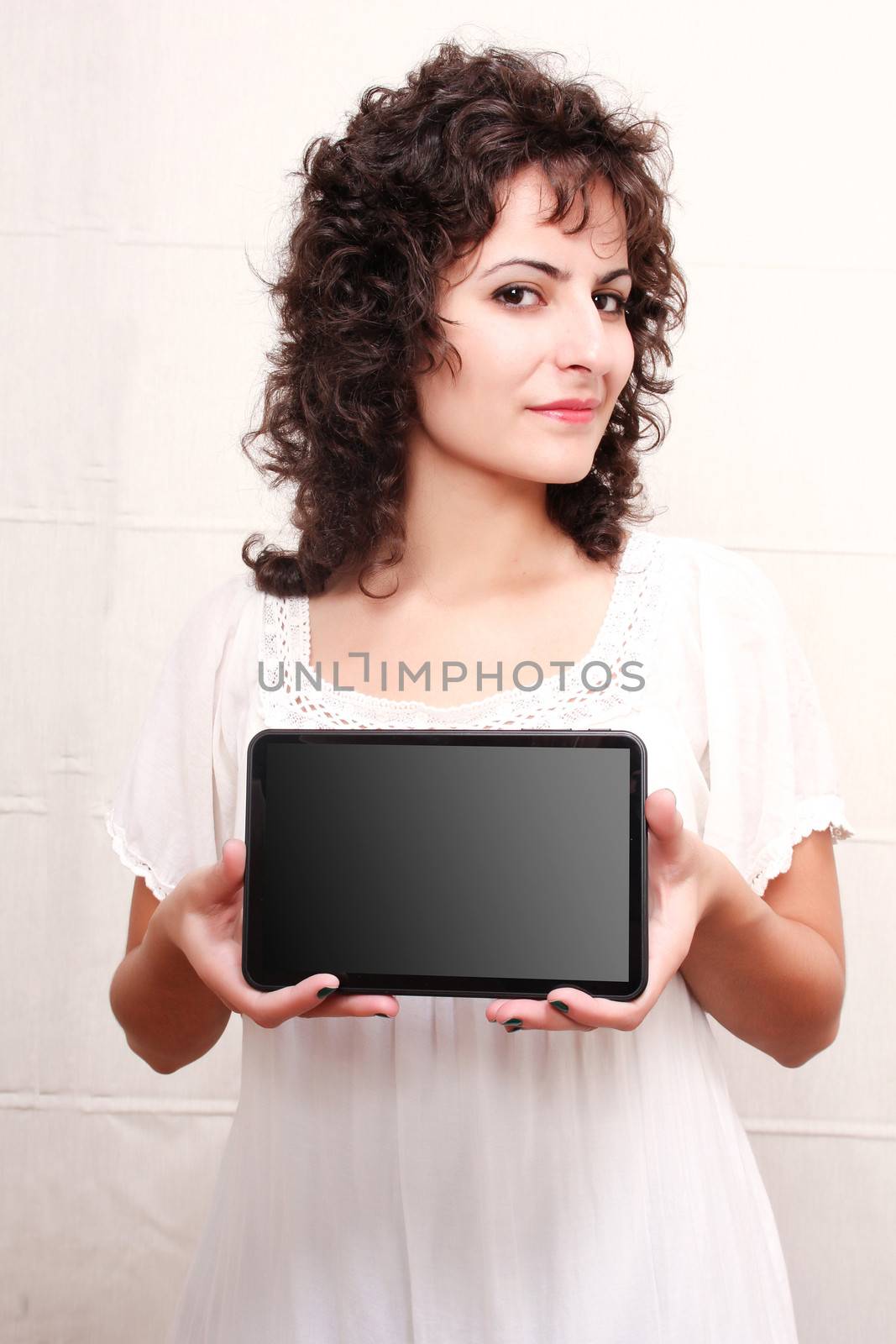 Woman with a Tablet PC	 by Spectral