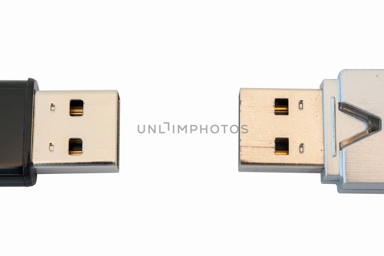 Flash drive isolate on the white background