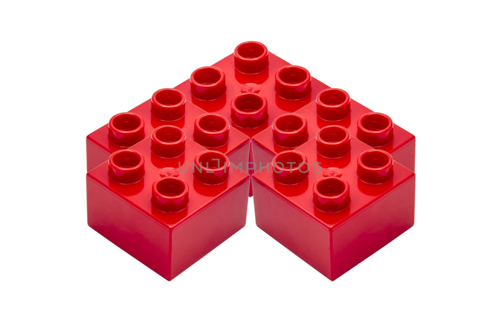 Red building blocks by ibphoto