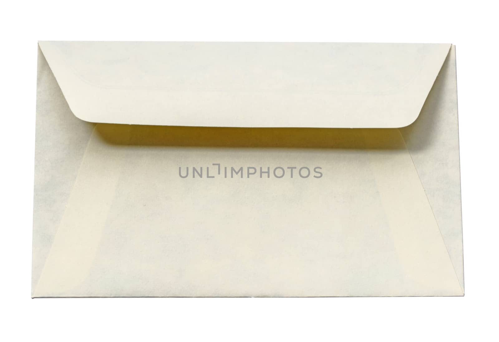 Old envelope isolated on white background. 