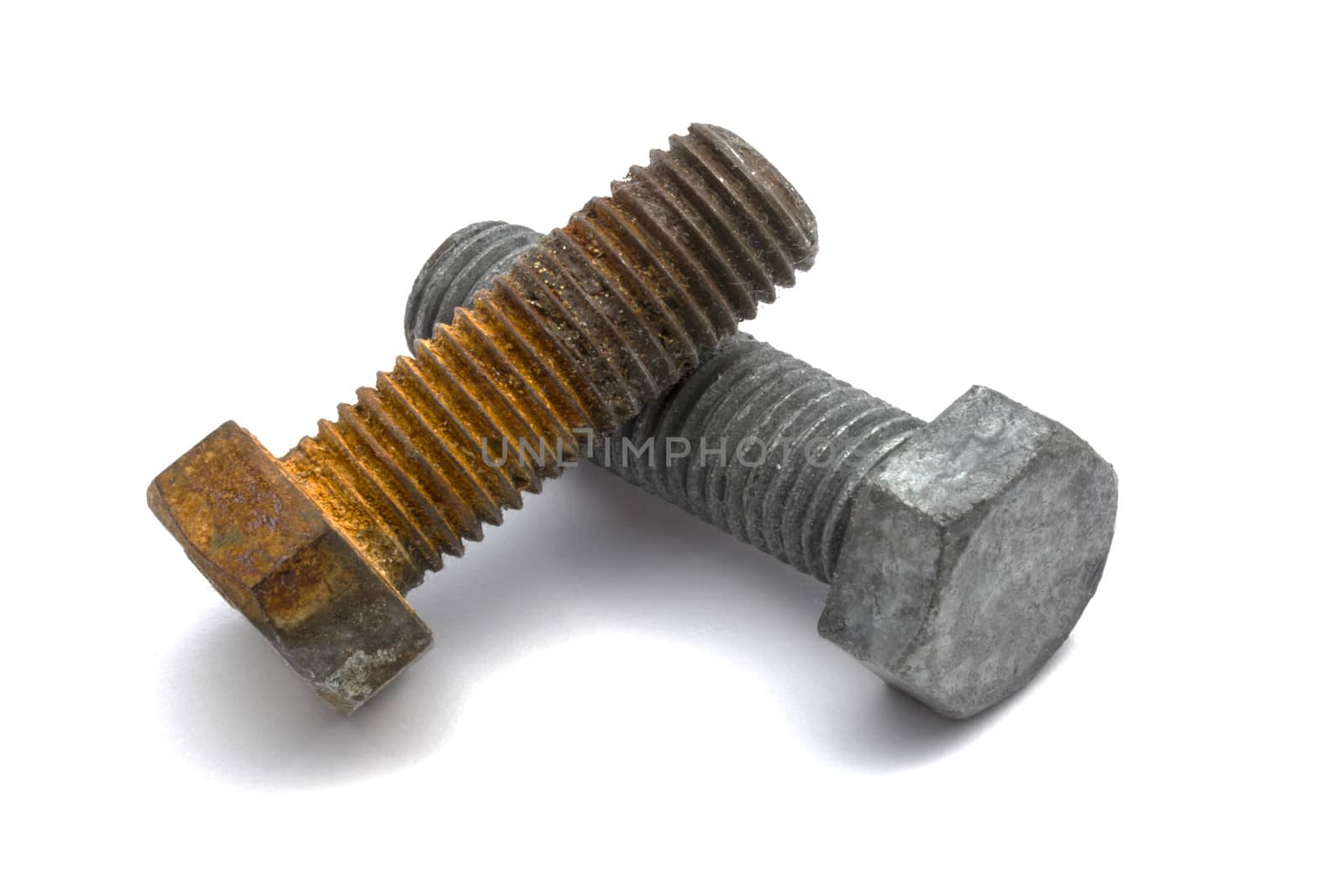 Rusty nut and bolt by ibphoto