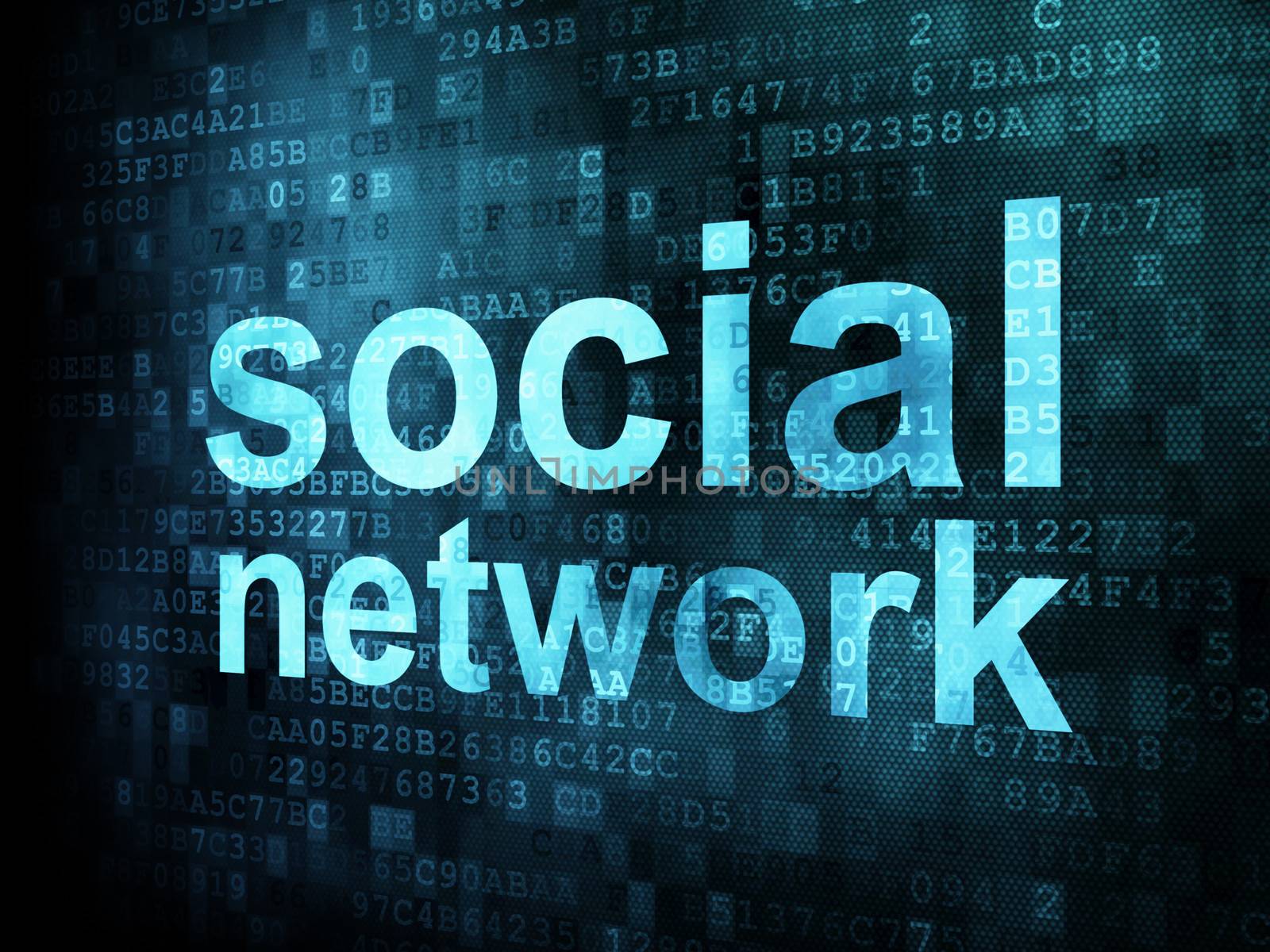 Social network on digital background by maxkabakov