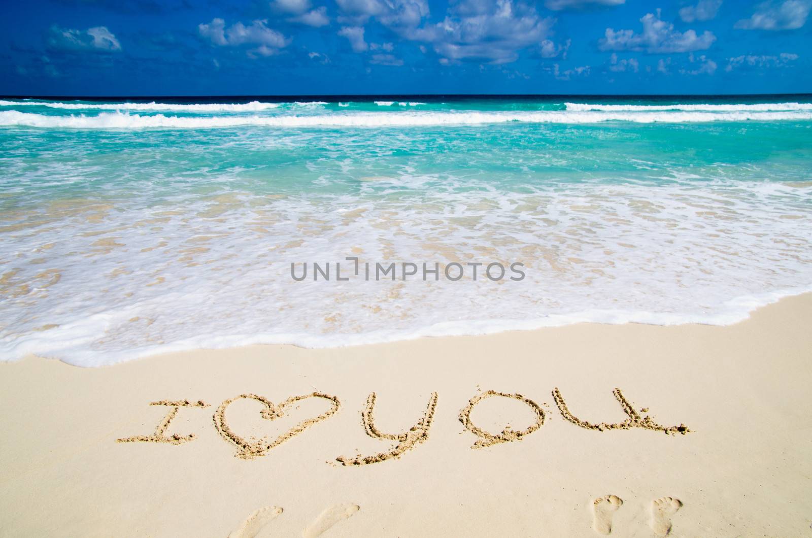 beach and love in sand