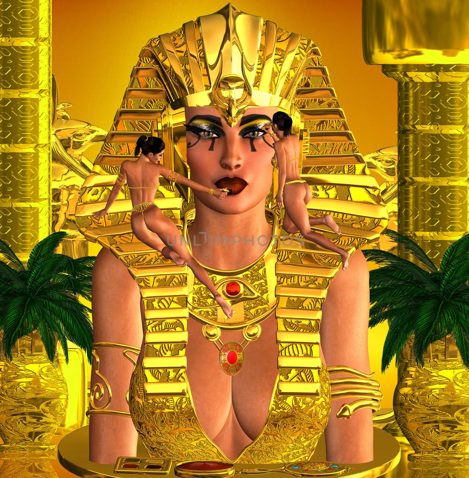 Face Of The Pharaoh Queen. She was a force to be reckoned with, a queen who ruled like a king yet adorned her face with perfection. She aroused a confusing amalgamation of emotions from her subjects.