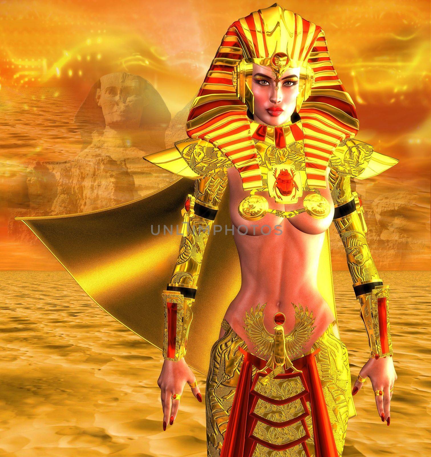 Warrior Queen, Egyptian Style. by TK0920