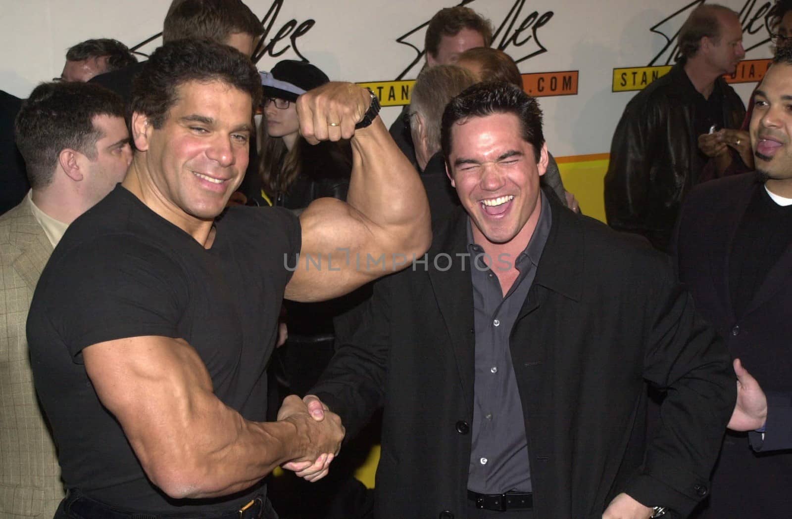 Lou Ferrigno and Dean Cain at the Hollywood Media Convergence Gala, 02-29-00