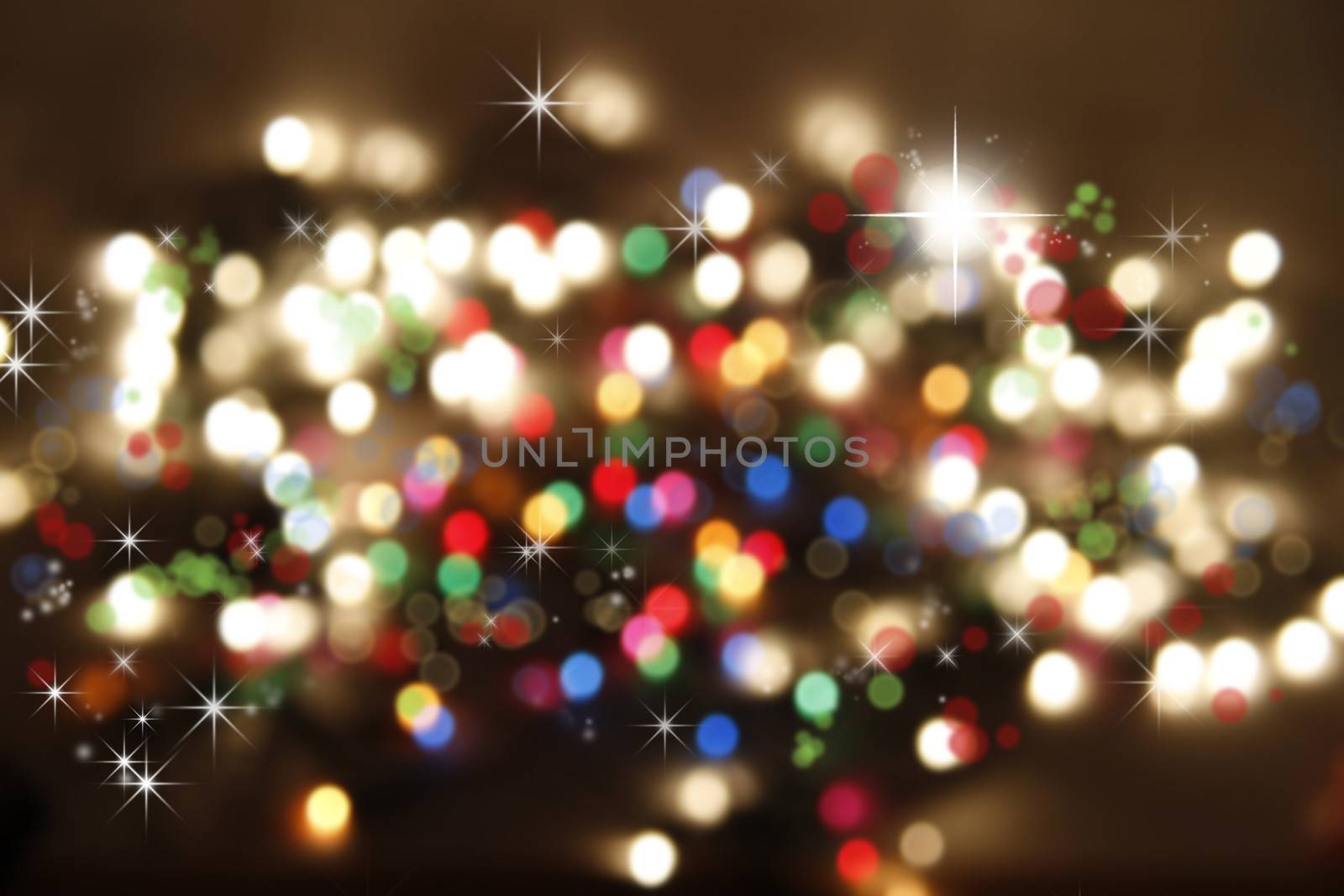 Christmas stars and circles background