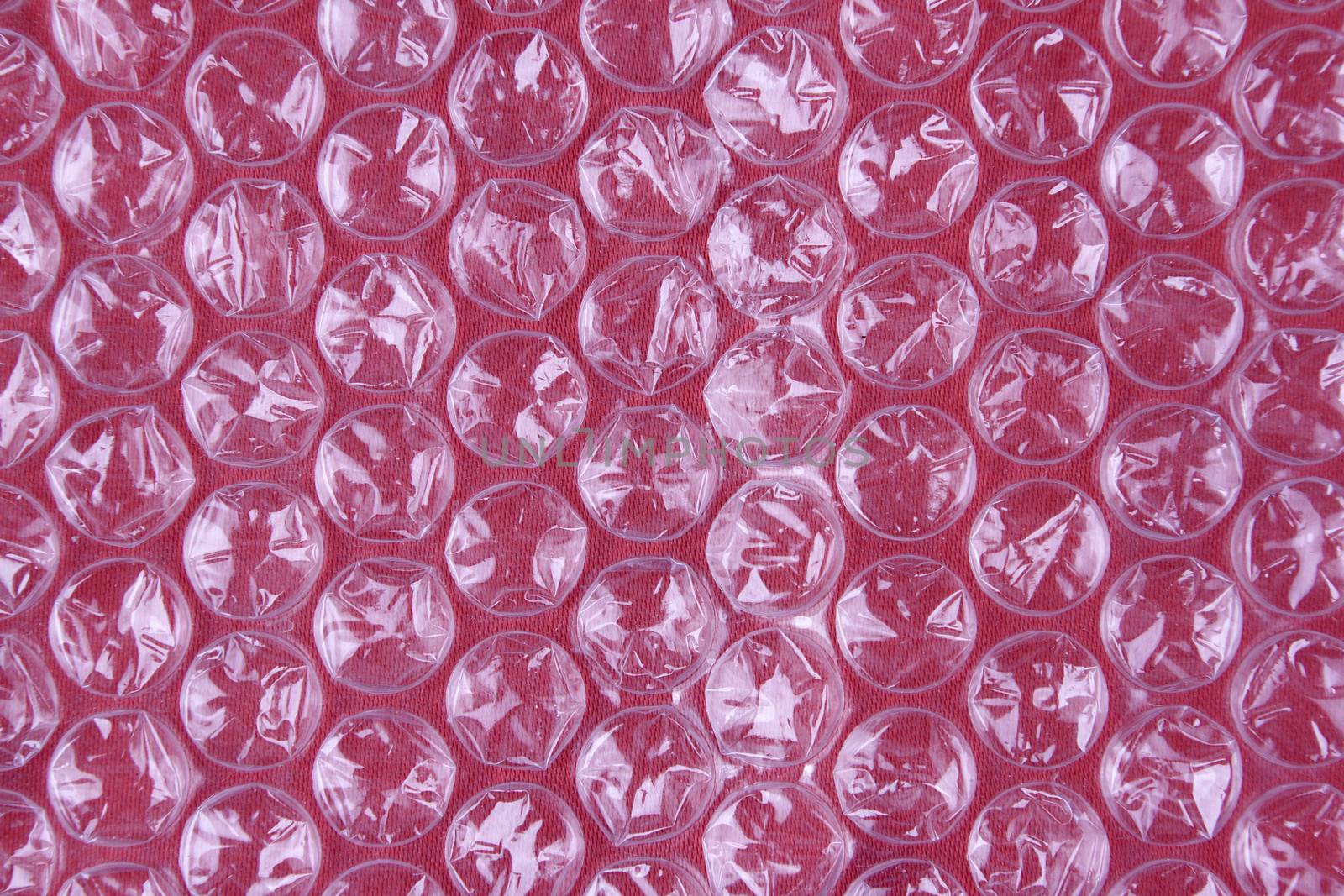 Closeup of plastic bubble wrap