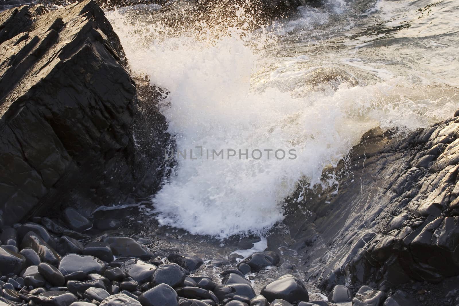 Rocky beach of Hartland Quay