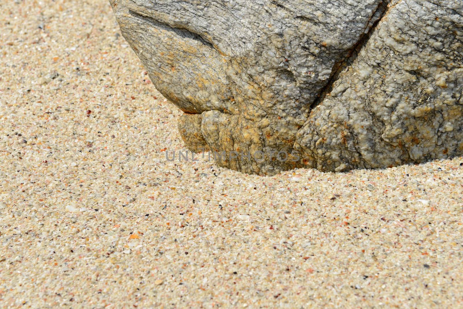 Sand beach rocks beautiful pattern and texture 