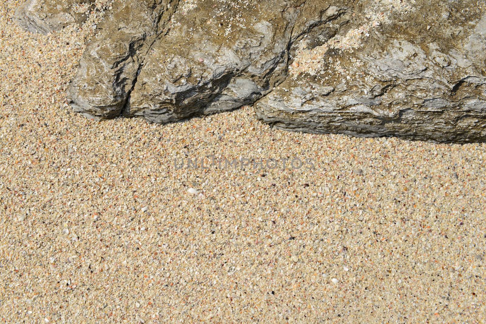 Sand beach rocks beautiful pattern and texture 